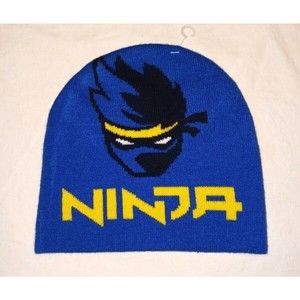 Team Ninja Logo Knit Cap - Blue Twitch Streamer Video Gamer Beanie Tyler Blevins